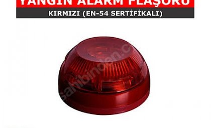 TFS-3193R KONVANSİYONEL YANGIN ALARM FLAŞÖRÜ. KIRMIZI (EN-54 SERTİFİKALI)